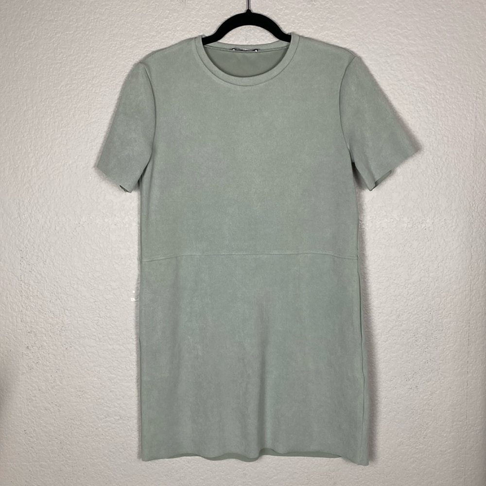 Zara mint green short sleeve dress